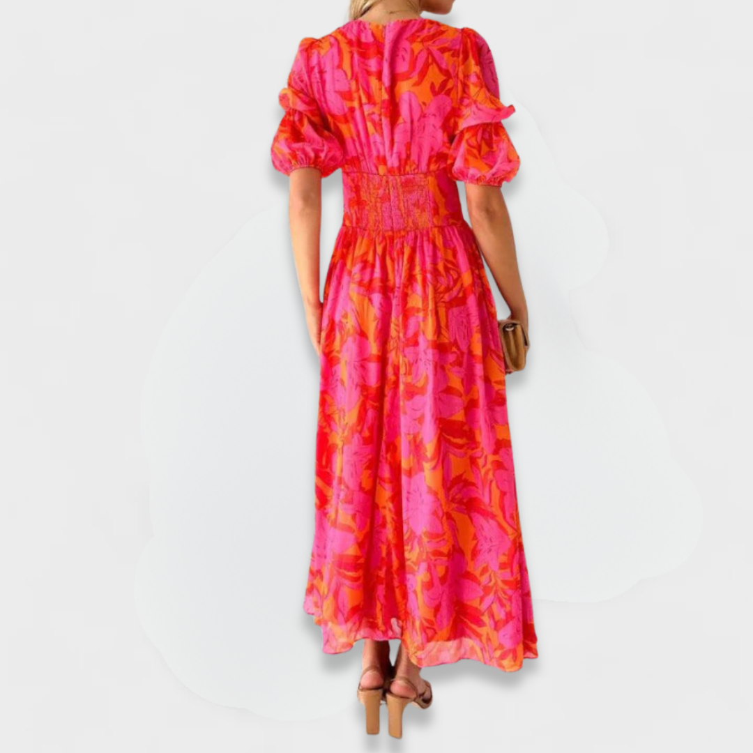 DERANA | MAXIKLEID ROT ROSA
