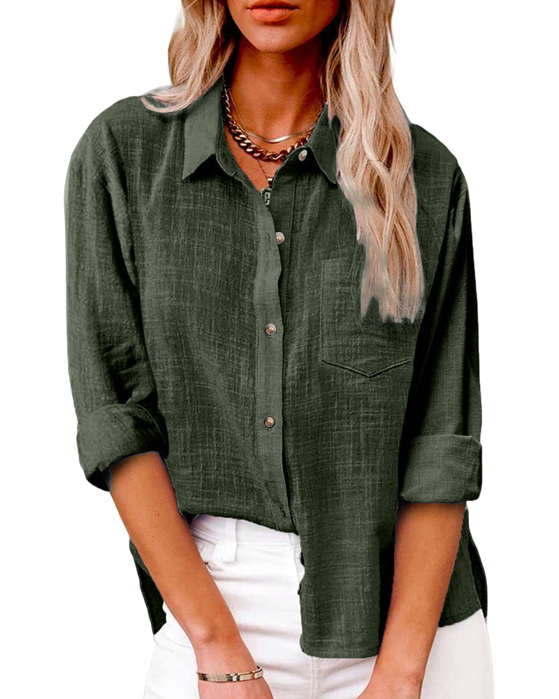 NOA | KNOOP SHIRT MIT LANGEN ÄRMELN