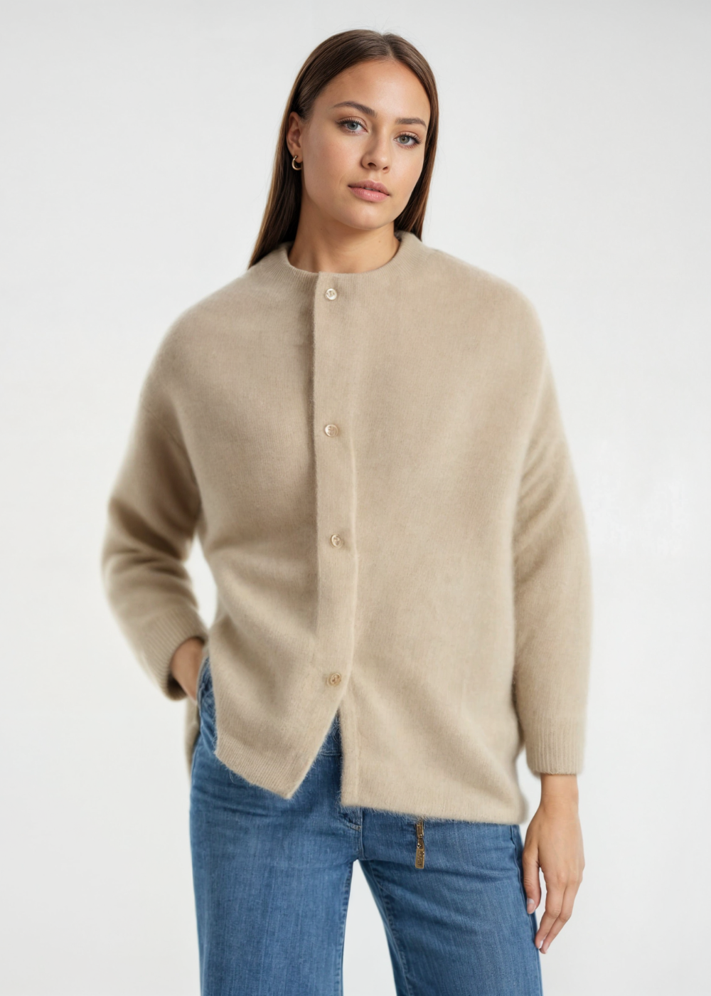 ROMY | GEBRIEBENE DAMENCARDIGAN
