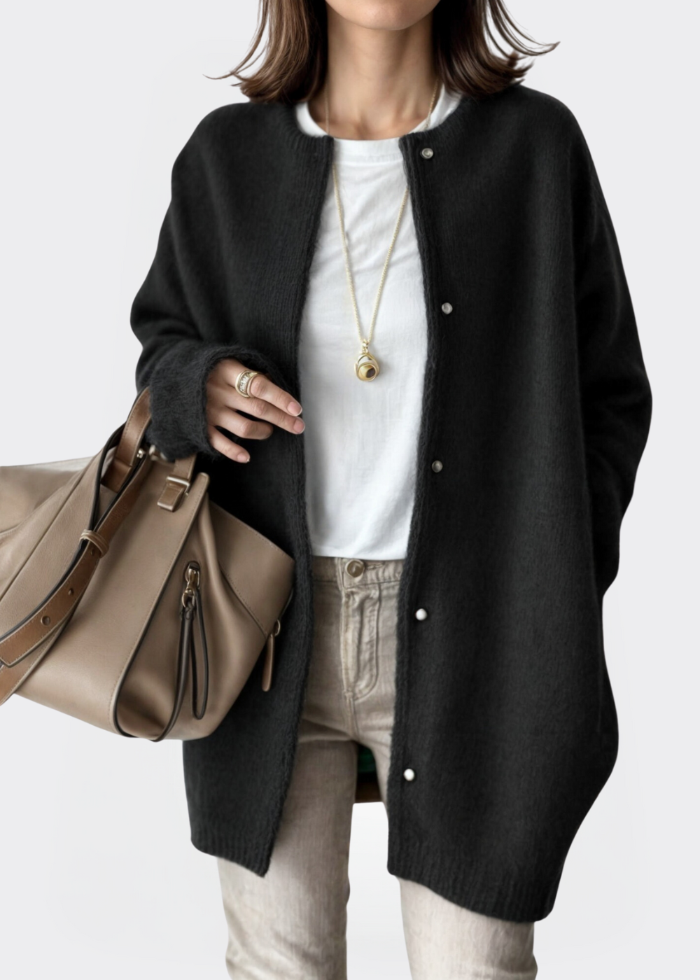 ROMY | GEBRIEBENE DAMENCARDIGAN