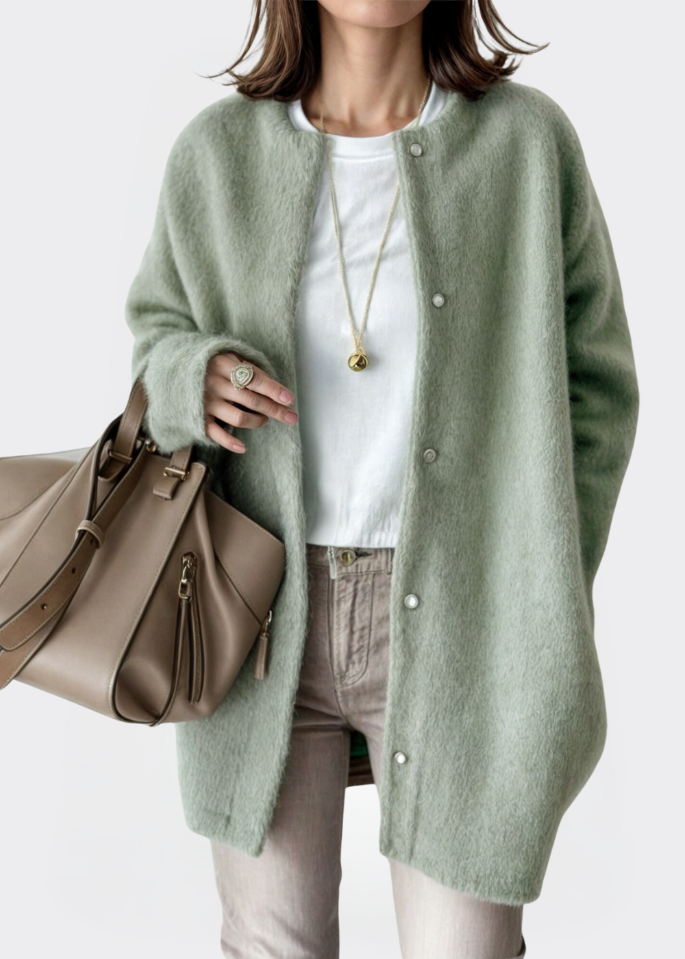 ROMY | GEBRIEBENE DAMENCARDIGAN