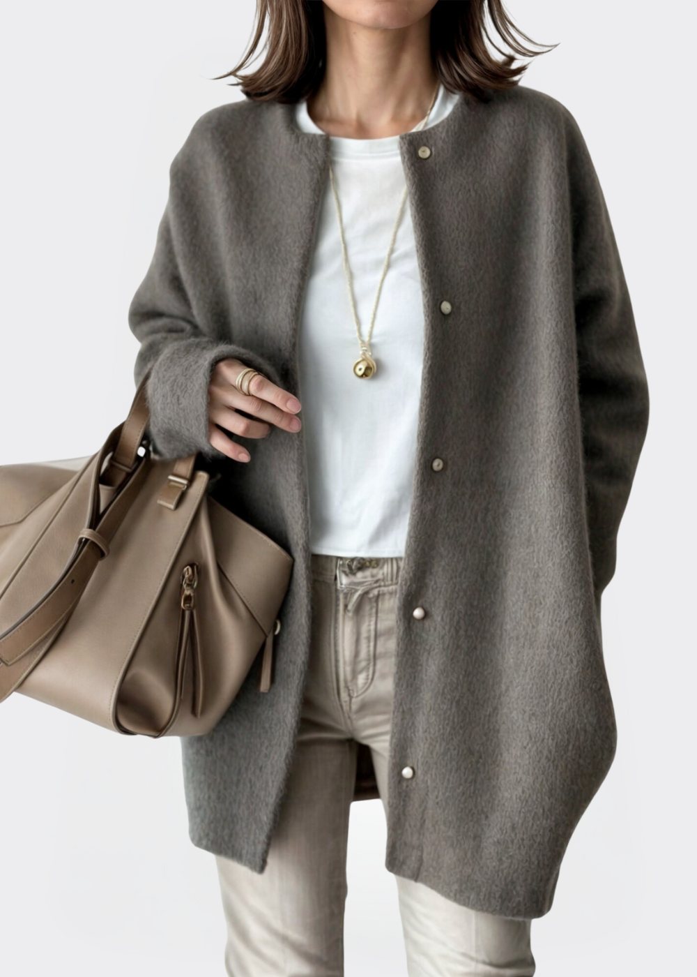 ROMY | GEBRIEBENE DAMENCARDIGAN