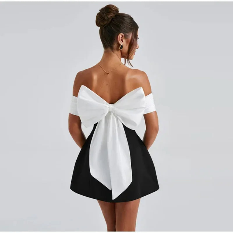 ISABELLE | OFF-SHOULDER-KLEID MIT SCHLEIFENDETAIL