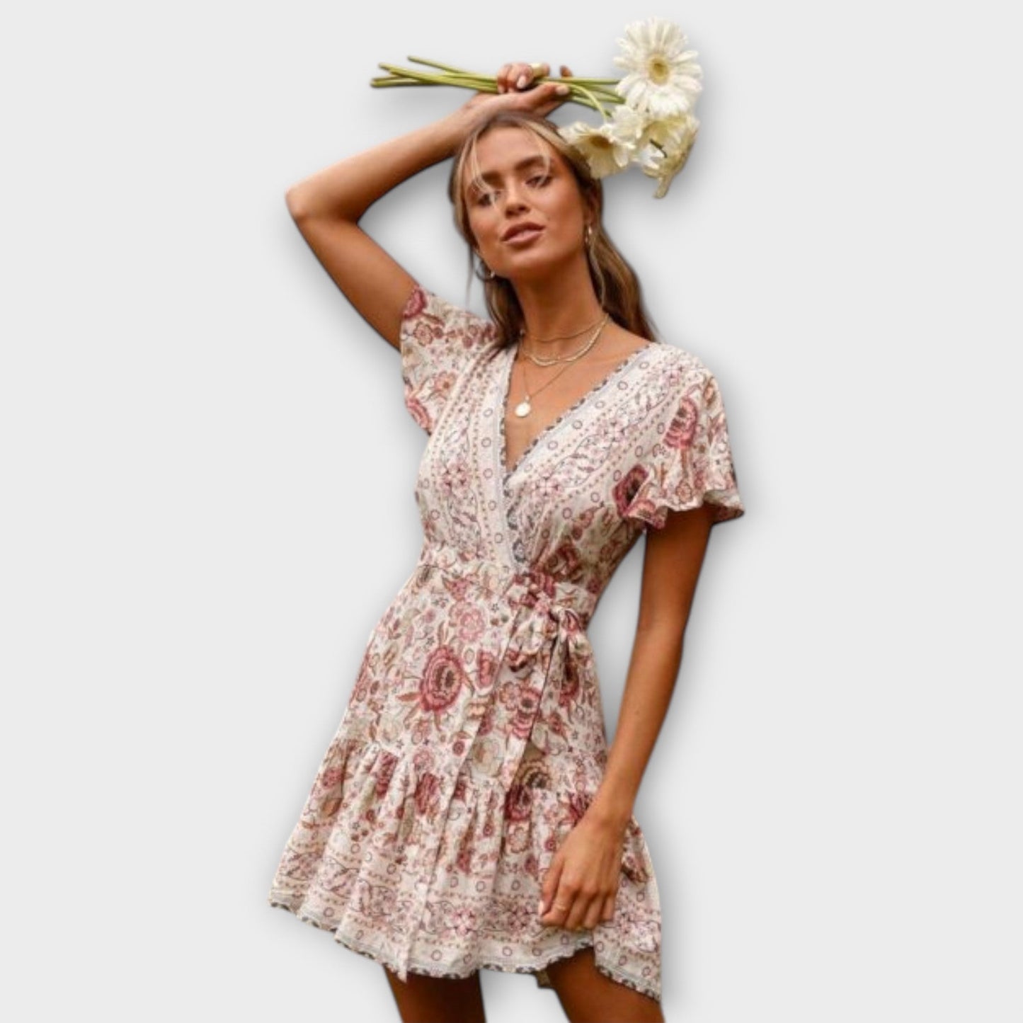 AMINA | KURZES BOHO-KLEID