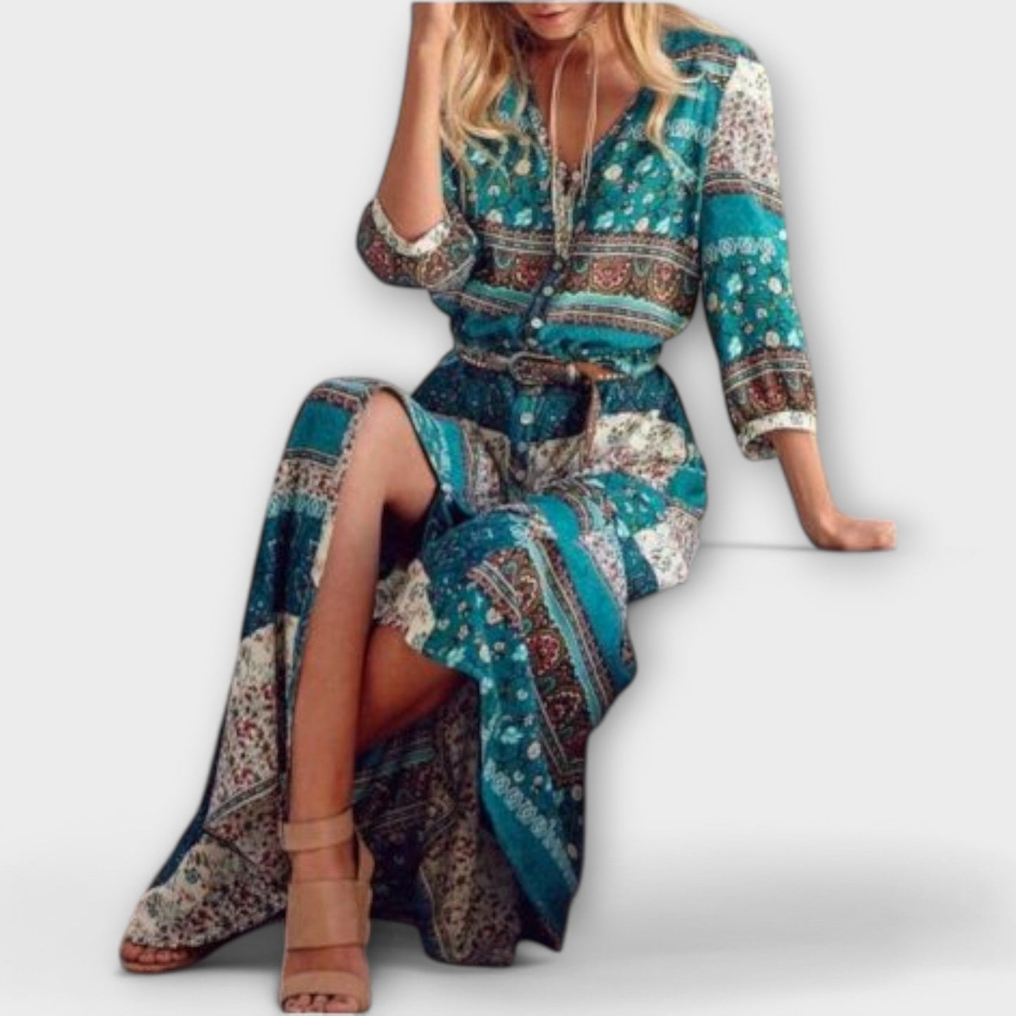 CARIBA | BOHO MIDI-KLEID