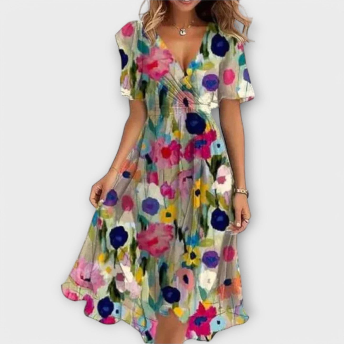 ANNEGRET | DAMENKLEID MIT V-AUSSCHNITT