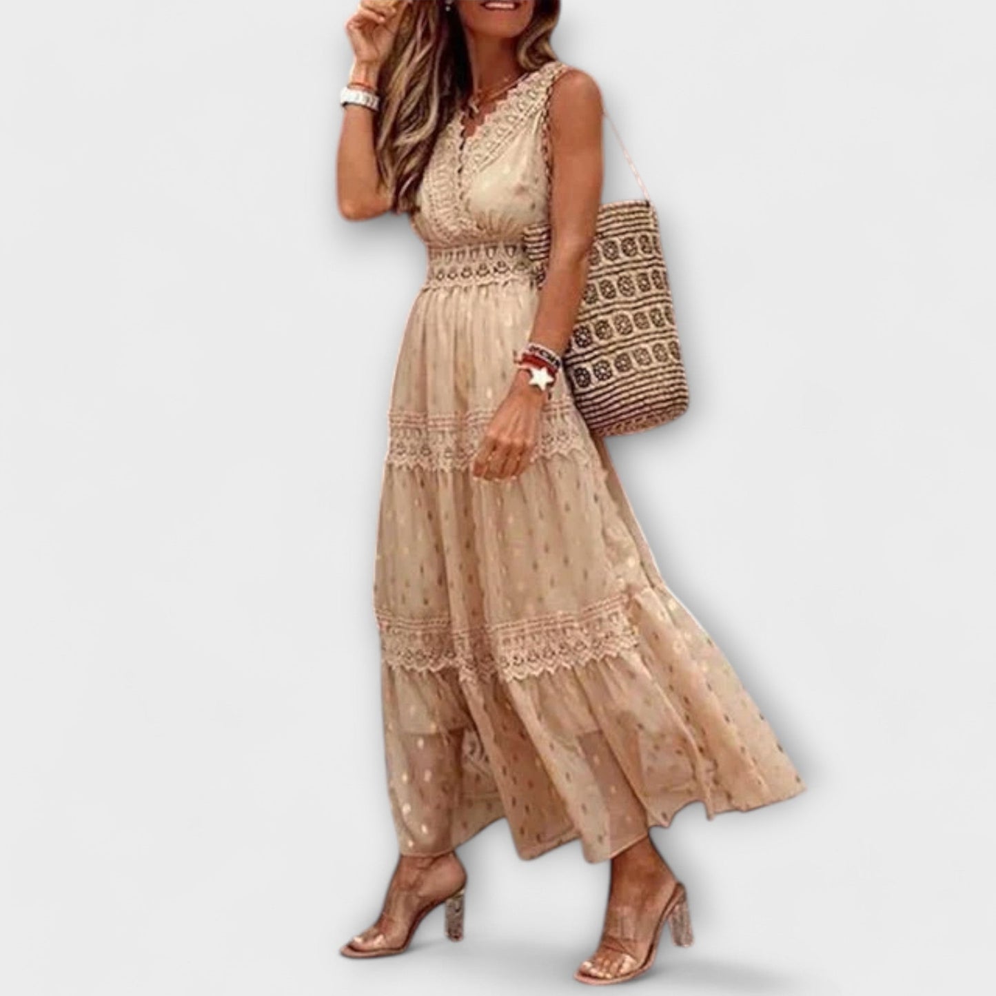 LOLA | SPITZE BOHO MAXIKLEID