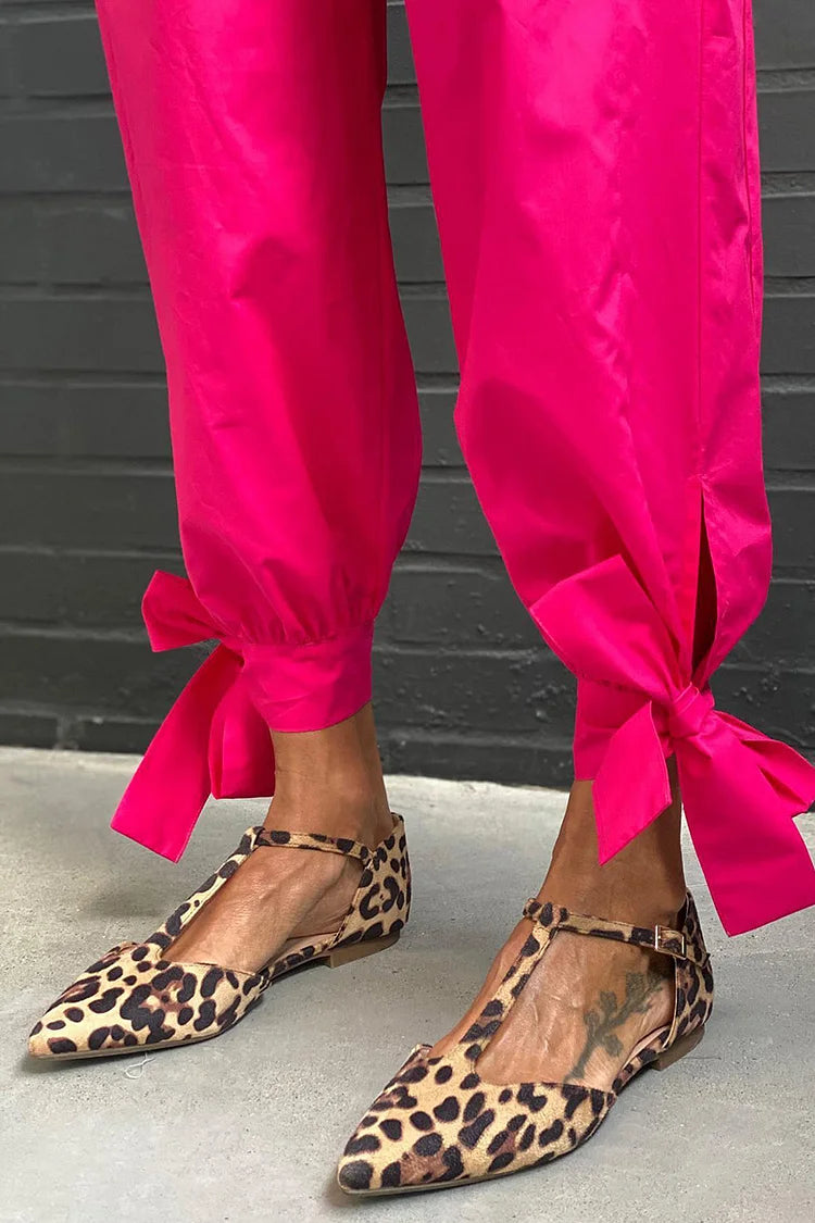 ROOS | LEOPARDENPRINT BALLERINAS MIT SPITZER NAHT UND KNÖCHELBAND