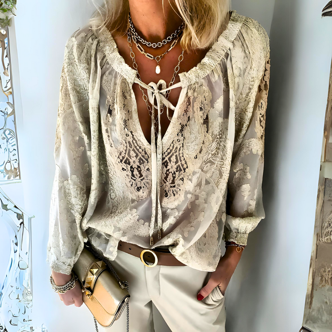 JILL | GEGARNTE BOHO BLUSE