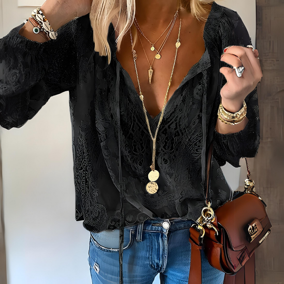JILL | GEGARNTE BOHO BLUSE