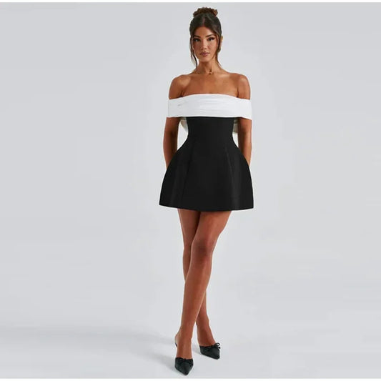 ISABELLE | OFF-SHOULDER-KLEID MIT SCHLEIFENDETAIL