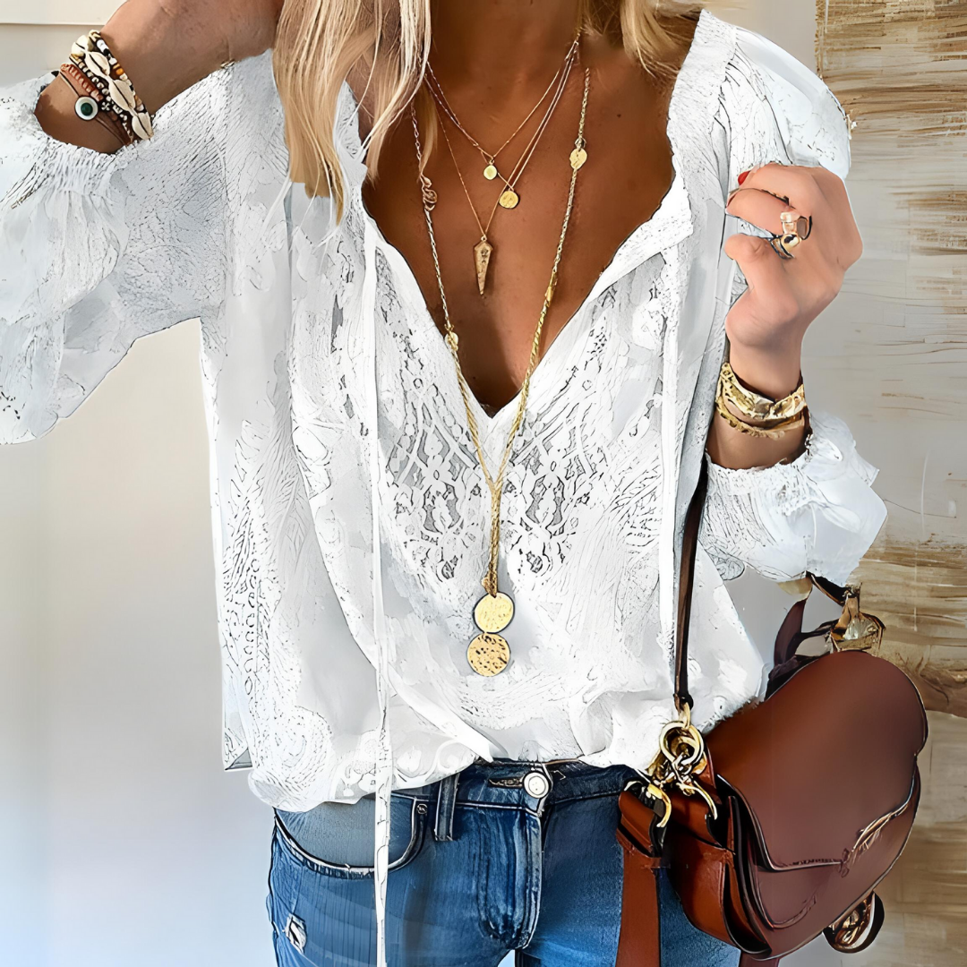 JILL | GEGARNTE BOHO BLUSE