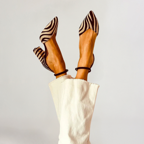 LYNN | KHAKI GROVE HAKKEN MIT ZEBRAPRINT UND SPISTEM NEUS