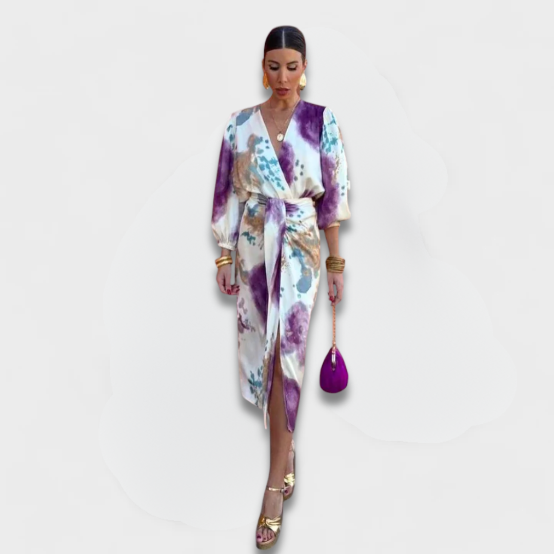 LARISSA | VIOLET V-AUSSCHNITT KLEID