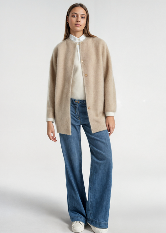 ROMY | GEBRIEBENE DAMENCARDIGAN