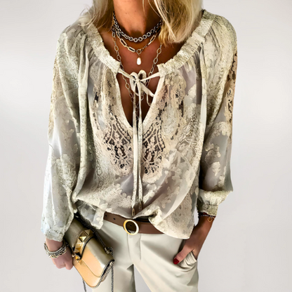 JILL | GEGARNTE BOHO BLUSE
