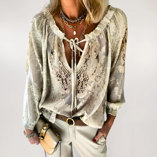 JILL | GEGARNTE BOHO BLUSE