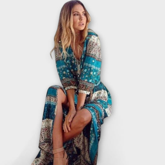 CARIBA | BOHO MIDI-KLEID