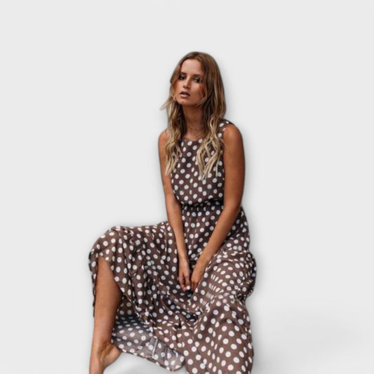 DANAE | BOHO MIDIKLEID MIT PUNKTEN